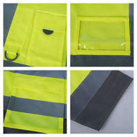 Chaleco de Seguridad Reflectante de Alta Visibilidad Amarillo Fluorescente Naranja, 100% Poliéster, Chaleco de Seguridad, Ropa de Trabajo