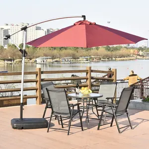 Banana Cantilever Sun Shade Paraguas colgante al aire libre Patio Ajuste Muebles para restaurante Aluminio