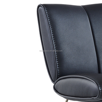 Chaise longue moderne de luxe en cuir épais de haute qualité pour la salle à manger et le salon familiaux Chaise longue élégante