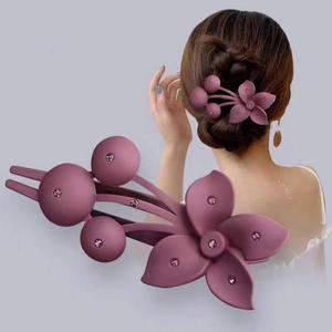Nouvelles pinces à <span class=keywords><strong>cheveux</strong></span> tendance avec <span class=keywords><strong>strass</strong></span>, pinces alligator élégantes en plastique, pinces à <span class=keywords><strong>cheveux</strong></span> colorées en forme <span class=keywords><strong>de</strong></span> fleur pour femmes et filles - Product Image 6