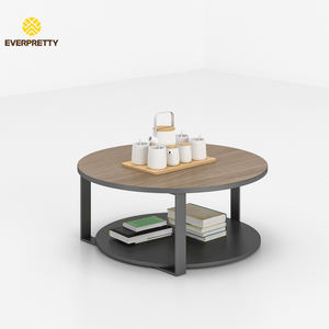 Meubles de salon, <span class=keywords><strong>table</strong></span> basse moderne à double niveau avec cadre en métal, <span class=keywords><strong>table</strong></span> d'appoint ronde de grande taille pour hôtel, appartement, maison, auberge - Product Image 1