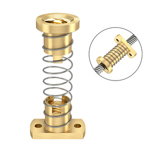Tuerca Antihélices KINGROON T8 de Latón y Acero Inoxidable, Paso de 8 mm, 2 Tuerca de Histeresis, Accesorios para Impresora 3D - Product Image 1