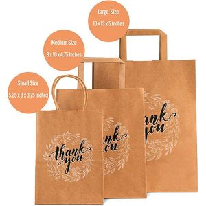 Bolsas de Regalo de Papel Kraft Marrón con Asas, 100% Reciclables, para Compras, Bodas y Detalles, Precio al por Mayor - Product Image 6