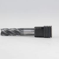 Fraise à bout rond à quatre dents polyvalente en carbure de tungstène monobloc non revêtue pour l'usinage CNC de l'acier inoxydable