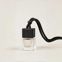 Diffuseur de parfum pour voiture 8 ml, flacon en verre avec bouchon en bois et joint à vis