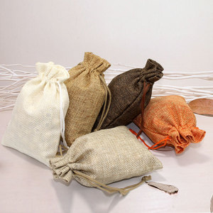 Customized High Quality Jute <b>Hessian</b> Drawstring Gunny <b>Sack</b> Bag for Gift Jewelry Cocoa Beans Pouches - Product Image 2
