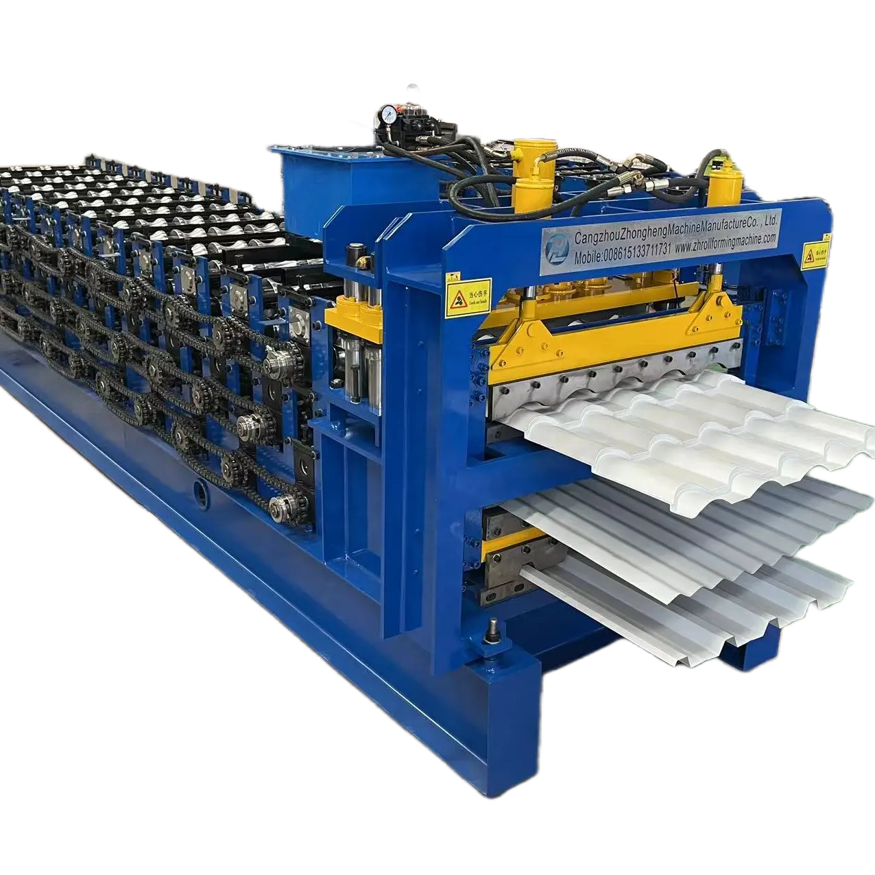 धातु प्रोफाइल बनाने की मशीन छत शीट तीन परत टाइल रोल बनाने की मशीन