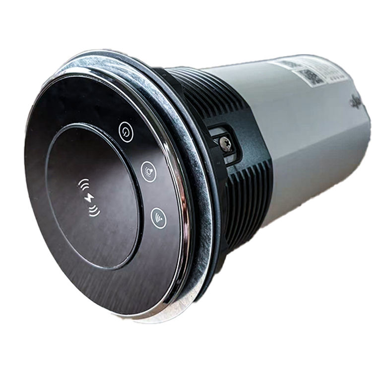 VNX Smart Wifi Motorized Pop up Socket IP65 Universal Outlet with Voice Control Wireless Charging Speaker for Office Hotel