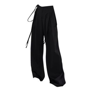 <span class=keywords><strong>กางเกง</strong></span>ขายาวผูกเชือกทรงหลวมสำหรับผู้หญิงกางเกงขากว้างเอวยางยืดสีพื้นกางเกงสำหรับนักเรียนเด็กผู้หญิง Y2K ฤดูใบไม้ร่วงเข้าชุดได้กับทุกชุด - Product Image 6