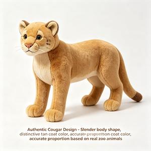 Peluche de Puma Realista, Suave y Esponjoso, Juguete de <span class=keywords><strong>Animal</strong></span> Salvaje, Regalos para Turistas de Zoológicos, Personalizable al por Mayor - Product Image 6