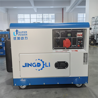 Mini Générateur Diesel Silencieux Triphasé 5 kVA Démarrage Automatique Démarrage à Distance ATS 1800 tr/min pour Usage Domestique, Secours, Portable, Économe en Carburant
