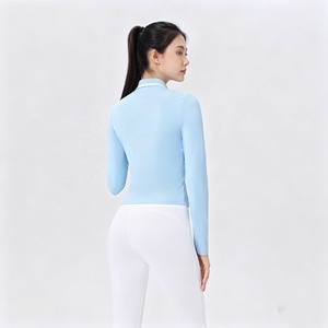 <span class=keywords><strong>Polo</strong></span> da <span class=keywords><strong>donna</strong></span> a maniche lunghe con colletto rialzato Color-block, Slim Fit, stile retrò, Casual e adatta per il Tennis - Product Image 4