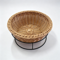 Zwarte stevige PP draad displaystandaard met metalen frame, perfect supermarkt rek voor fruit, brood, groenten & meer