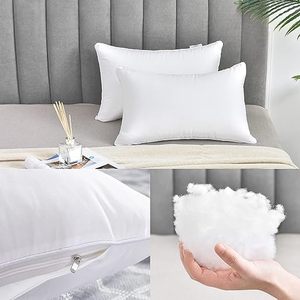 Bộ 2 Trắng 100% Cotton Giọng Gối 16x24 Inch Vuông Đệm Chèn Cho Nhà Giường Đi Bộ Ngủ Cho Đọc Sách Giường Nghỉ ngơi - Product Image 4