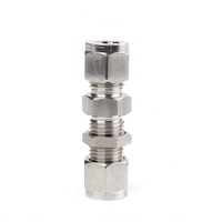 Adaptor sekat Fitting pipa Ferrule 304 baja tahan karat kopling cepat instrumen Dinding pengurang
