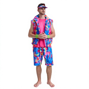 Costume da Hippie per Ragazzi XJ, Travestimento per Feste di Halloween, Outfit Sportivo Anni '80, Costume da Pattinatore, Costume da Bagno - Product Image 1