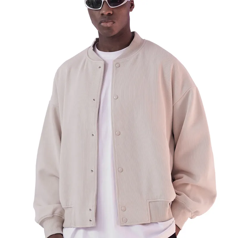 패션 카디건 느슨한 야구 재킷 특대 폭격기 의류 사용자 정의 남성 자켓