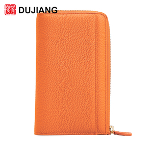 Portefeuille long en cuir véritable pour femme DUJIANG, organiseur de documents multi-cartes, modèle 2175 - Product Image 1