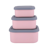 Boîte à lunch carrée en silicone de qualité alimentaire, étanche, écologique, compatible micro-ondes, chauffable, multifonctionnelle, à un seul niveau, 0-1L