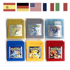 USA EUR NOE ITA ESP FRA Version Battery Save cart POKE Gold Red Blue Sliver Crystal Yellow only <b>game</b> <b>Game</b> Cartridge for GBC - Product Image 1