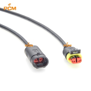 2-weg AMP Superseal connector mannelijk naar vrouwelijk 2-polig waterdichte verlengkabel Tyco 16AWG 282104-1 naar 282080-1 voor vrachtwagen aanhanger - Product Image 3