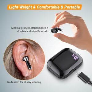 เครื่องช่วยฟัง OTC แบบชาร์จไฟได้พร้อมเคสชาร์จแบบพกพาใช้ไฟช่วยลดเสียงรบกวนคุณภาพเสียงที่เหนือกว่า - Product Image 5