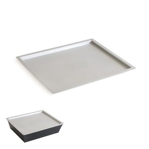 Plat à pizza rectangulaire en aluminium fait main antiadhésif, plat à pizza profond, plateau de cuisson pour pizza croustillante avec couvercle - Product Image 1