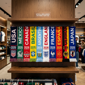 Bufanda Tejida Personalizada para Aficionados al Fútbol, <span class=keywords><strong>Baloncesto</strong></span> y Voleibol de EE. UU., Canadá y México, Modelo Ross-Border 2026, para Animar en el Club - Product Image 1