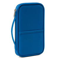 Organisateur de documents de voyage tendance, porte-cartes de crédit, porte-passeport, sac en polyester avec blocage RFID, fermeture éclair, multifonction