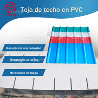 Feuille de toiture UPVC trapézoïdale traditionnelle à double couche d'isolation thermique avec certification ISO CE et garantie de 5 ans et plus