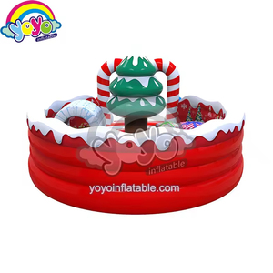 Gran Castillo Inflable Navideño con Diseño de Muñecos de Nieve y Árbol, Desinflado Rápido, Red de Seguridad, Costuras Resistentes - Product Image 4