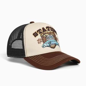 Gorra de béisbol para camionero con protección solar para exteriores, gorra de malla de 5 paneles, gorra de pico de pato con bordado 3D, malla transpirable, adecuada para pescar - Product Image 4