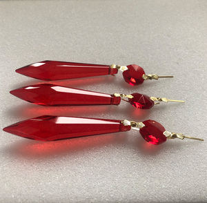 Espumante cristal pendálogos bobeches para peças sobresselentes do candelabro - Product Image 1