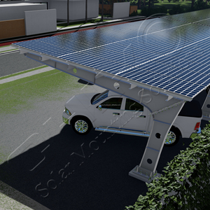Cochera Solar de Alta Resistencia, Sistema de Montaje de Cochera Solar Comercial, Diseño de Cubierta Fotovoltaica con Montaje en Suelo - Product Image 1