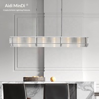 Lustre design industriel postmoderne pour restaurants, bar de luxe, comptoir, salle d'exposition, réception, bureau, LED blanc chaud