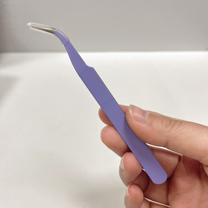 Stainless Steel Beauty Slanted Tweezers Colorful Pink Blue Purple DIY <strong>Eyelash</strong> Tweezer Nail Art Sticker <strong>Rhinestones</strong> Picking Tool - Product Image 3