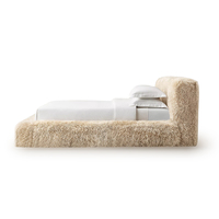 Meubles de chambre au design luxueux et exclusif, lit double en laine de bois massif, lit moelleux moderne haut de gamme