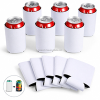 Manchon isotherme en néoprène vierge pour sublimation, porte-canettes de bière pliable avec logo personnalisé