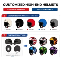 Casque de moto vintage unisexe demi-face, look rétro classique, personnalisable pour hommes et femmes, idéal