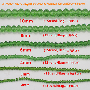 Vente en Gros de Perles Rondelles en Verre Cristal Facetté Rond Plat Transparent, 2/3/4/6/8 MM 10 MM, pour Fabrication de Bijoux DIY - Product Image 3