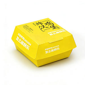 Cajas de cartón para hamburguesas con logo personalizado, para llevar, envases de comida rápida, caja para hamburguesas, cajas para llevar para restaurantes - Product Image 4