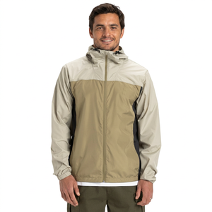 Wholesale Custom <b>Men's</b> Casual Hooded Windbreaker <b>Jacket</b> High Quality <b>Summer</b> Sports Outdoor Waterproof Stand Breathable Windproof - Product Image 1