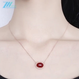 Collana pendente di corallo rosso per regalo donna <span class=keywords><strong>te</strong></span> <span class=keywords><strong>stesso</strong></span> o una persona cara - Product Image 6