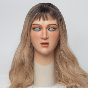 Masque Cosplay en <span class=keywords><strong>latex</strong></span> réaliste pour les seins en silicone Masquerade Full Face Halloween Party Faux masque en silicone pour les travestis Masques Diy - Product Image 1