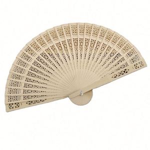 Abanico de Madera con Logotipo Grabado en Bambú, Recuerdo de Boda, Regalo Promocional, Souvenir de Madera - Product Image 1