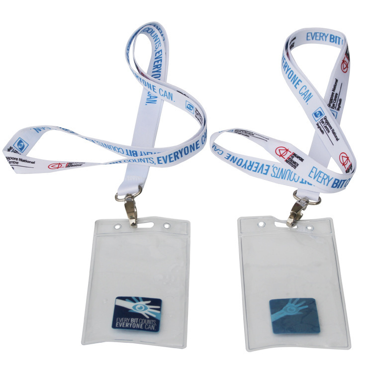 Sublimation Custom Satin Lanyard/heat Transfer Lanyard with Soft PVC Card Holder Image 2