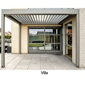 Pergola rétractable en aluminium, imperméable, pour jardin, terrasse, piscine, abri solaire extérieur. - Product Image 1