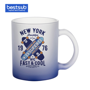 BestSub Wholesale Personalized 11oz Tea Cup Sublimation Frosted Glass Photo Coffee Mug (B1G-01) - Product Image 5