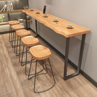 Table haute rectangulaire en bois massif pour comptoir de bar, table de salle à manger, table de café, style américain, personnalisable, pour la maison