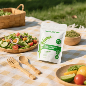 Pochette debout écologique personnalisée sac d'emballage en aluminium mat Doypack pochette refermable à fermeture éclair pour poudre alimentaire - Product Image 4